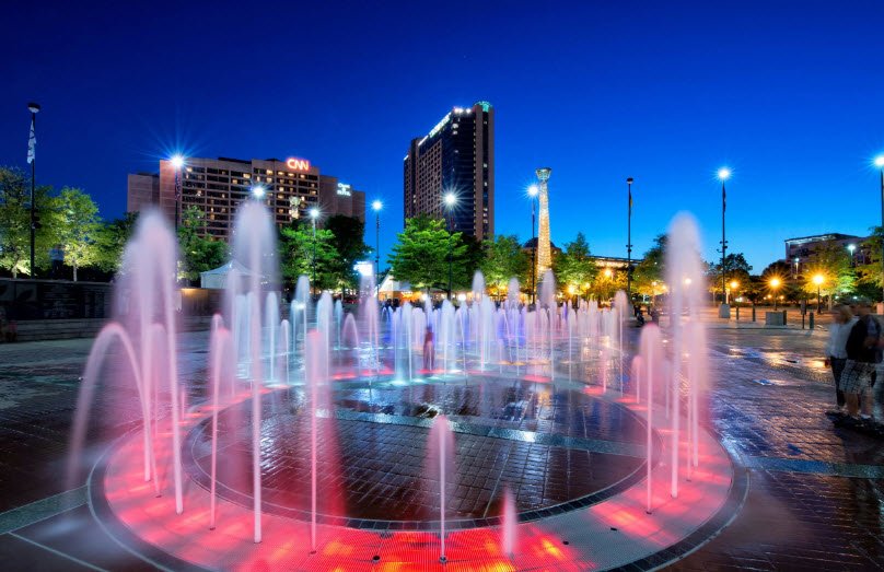 Centennial Olympic Park Water Fountain, Georgia, USA